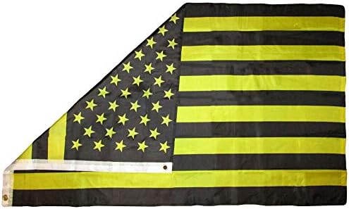 AES Amerikai Nagykereskedelmi 3x5 USA-ban az 50 Csillag, Fekete-Sárga 3 'x5' Prémium Minőségű Nylon, Poliészter Zászló