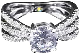 Férfi Hűvös Gyűrűk Új 2023 Divat Ékszerek Nők Ezüst Ígéret Gyűrű Finom Design Fény Luxus Minőségű Gyűrű (Ezüst, 8)