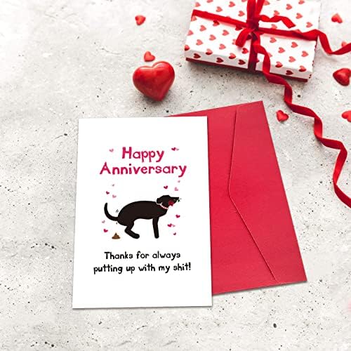 Ogeby Vicces Kutya üdvözlőlapot, Durva Évforduló Kártyát Ajándékok Kutya Szerető, Boldog Első Évfordulót Kártya Ajándékok Férfiaknak
