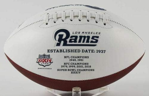 Jim Everett Dedikált Futball (los Angeles Rams) - Szövetség Coa! - Dedikált Focilabda