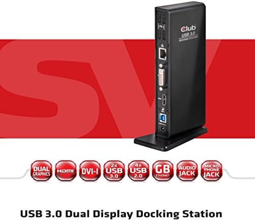 Club3D USB 3.0 Kettős Kijelző Dokkolóegység DVI/HDMI (CSV-3242HD)