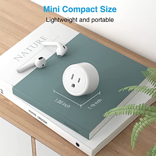 GHome Okos Mini Smart Plug - WiFi Konnektor Csatlakozó Kompatibilis Alexa, a Google Haza, Időzítő Funkció, ETL FCC Felsorolt, 2,4 GHz-es