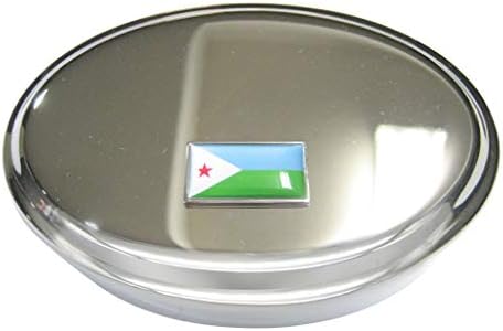 Vékony Határos Köztársaság Dzsibuti Zászló Ovális Bizsu Ékszer Doboz