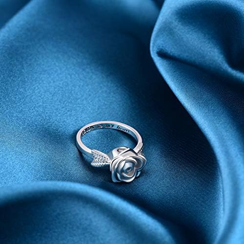 Fookduoduo Rózsa Virág Urna Gyűrűk tartó Hamvait szeretteit 925 Sterling Ezüst Emlék Hamvasztás Mindig a Szívemben Ékszert Keres,