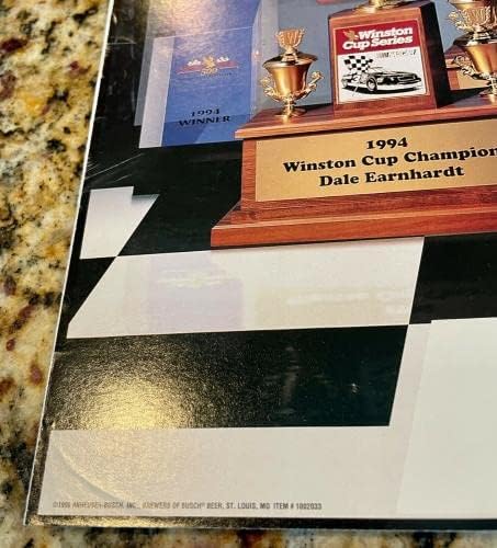 1996 Busch Sört Dale Earnhardt Sr Igazi Bajnok Aláírt Auto 16x26 Poszter W/COA - Dedikált NASCAR Fotók