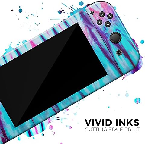 Design Skinz - Kompatibilis Nintendo DSi XL - Bőr Matrica Védő karcálló Cserélhető Vinil-Wrap Borító - Élénk Kék Mosott Nyakkendő