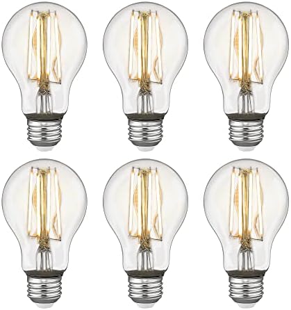 FEMILA LED Izzó 6W, 19 Edison LED Izzó,60W Egyenértékű, Meleg Fehér, 2700K, E26 Bázis, Nem Szabályozható, Csomag 6,19-LED