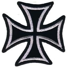 3 Iron Cross Tapasz Fehér, Fekete Motorkerékpár Máltai, Vas On/Varrni Applied