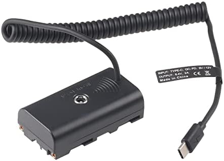 Fotga Adapter Kábel USB-C-Típusú USB-C-NP-F970 Dummy Akkumulátor NP-F Csere NP-F960 NP-F750 NP-770, hogy a Hatalom Kamera
