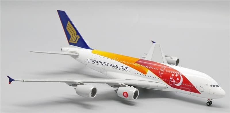 JC Szárnyak Szingapúri Légitársaság Airbus A380 9V-SKJ Színes Festék 1/400 FRÖCCSÖNTÖTT Repülőgép Előre elkészített Modell