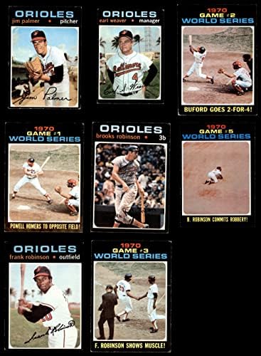 1971 Topps Baltimore Orioles Csapat készen áll Baltimore Orioles (Set) VG+ Orioles