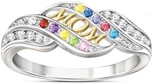 Esküvő & Eljegyzési Gyűrűk, a Nők Ajándék, Ajándék Nyaralás Anyja Bi-Color Női Gyűrű Nap Aranyozott Gyémánt