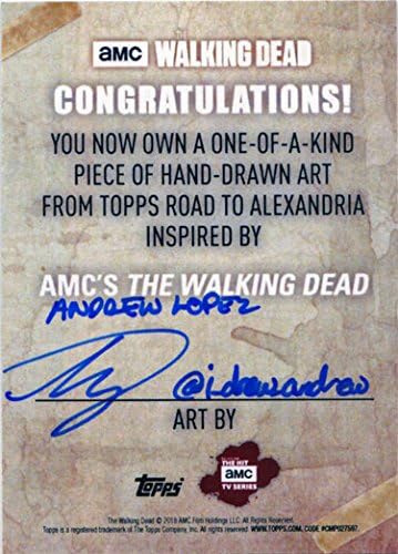 Walking Dead Úton, Alexandria Vázlat Kártya Hershel Greene Andrew Lopez