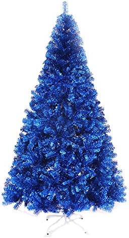 DULPLAY 7.8 Láb Kék Csillogó karácsonyfa, Prémium Lucfenyő Csuklós Fém Állvány Környezetbarát Összecsukható Díszített Fákon, az Ünnep-Kék