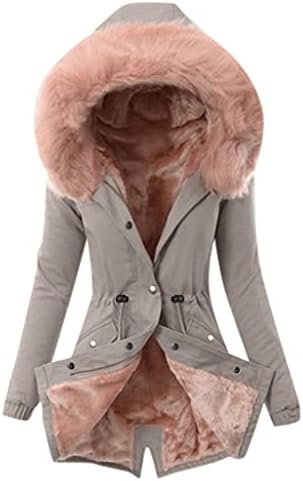 Női Téli Meleg Sűrűsödik Parka Kabát Alkalmi Plus Size Bolyhos Polár Puffer szőrmés Kabát Hood
