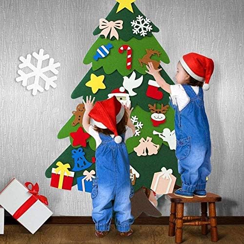 Karácsonyfa DIY Kézzel készített Éreztem, újévi Ajándékot a Gyerekek a Játékok Mesterséges Fa, Falon Lógó Díszek, Karácsonyi Otthoni Dekoráció