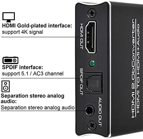 YIISU Tendak Hdmi-Hdmi Sztereó Audio Extractor Átalakító Hdmi Audio Splitter LF4