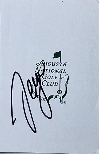 Sergio Garcia Aláírt Masters golf Scorecard 2017 Masters bajnoka