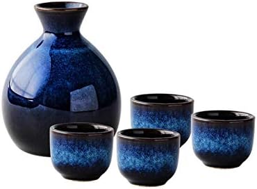 Kreatív Háztartási Japán Stílus Kedvéért Meghatározott Kék Mini Kerámia Flaska Bor, Üveg Kancsó Italt Szellemek Drinkware