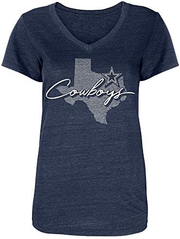 Dallas Cowboys Női Rövid Ujjú Tri-Keverék, T-Shirt