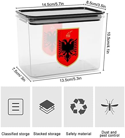 Címer, Albánia. Élelmiszer-Tároló Tartály Tiszta Műanyag Tároló Dobozok Fedél Tömítés