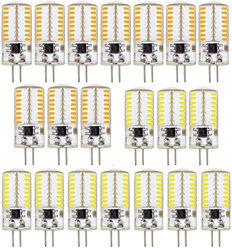 ZHENMING Köteg 110V - 130V G4 LED Izzó 3W = 20W-30W Halogén 10 Pack Meleg Fehér, 10 Csomag Nappali fény Fehér (Nem Használható, Alacsony