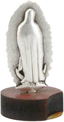 Needzo Mini Szűz Mária Ón a Fa Alap, Katolikus Otthon Dekoráció, 1.25 által 0.75 cm