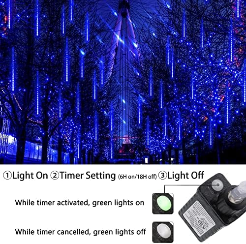 BrizLabs színváltó Karácsonyi String Fény, 33ft 100 LED USB Powered Muticolor Karácsonyi String Fény Távoli+ Meteorzápor Fények, 11.8 hüvelyk