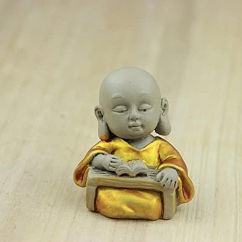ZYZMH 9pc Buddhista Szerzetes Szobor, Mini Figura Dísz Kézműves Bonsai Dekoráció Mini Babaház Torta Dekoráció DIY Tartozékok (Szín : Egy)