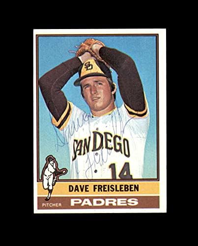 Dave Freisleben Kézzel Aláírt 1976 Topps San Diego Padres Autogramot