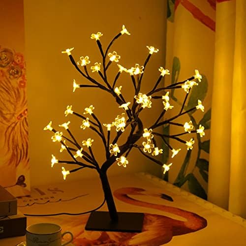 Karácsonyfa Lámpák Mini Fa Dísz 48 Meleg Fehér Led világít USB Asztali Dekoráció, Beltéri Vagy Kültéri Használatra a Karácsonyi