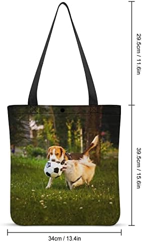 FunnyStar Beagle, Majd A Német Focit Újrafelhasználható Bevásárló Táskák, Divat Vásárlás Totes Táska Mágneses Csat Szerkezettel Belső Zseb
