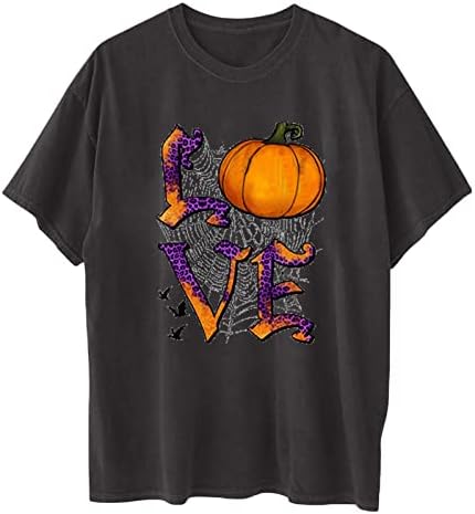 NaRHbrg Női Nagyméretű Grafikus Póló Halloween Vintage Ing, Rövid Ujjú Pamut Boszorkány Seprű Nyomtatott Pólók Felsők, valamint