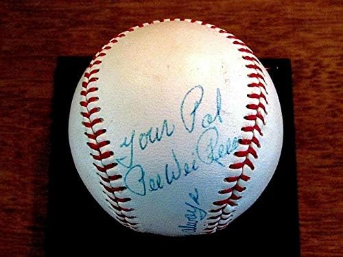 Pee Wee Reese 1955 Wsc Brooklyn Dodgers Hof Aláírt Auto Cronin Oal Baseball Psa - Dedikált Baseball