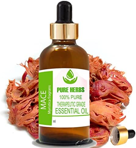 Tiszta Gyógynövények, MACE (Myristica fragrans) Pure & Natural Therapeautic Minőségű illóolaj Cseppentő 15ml