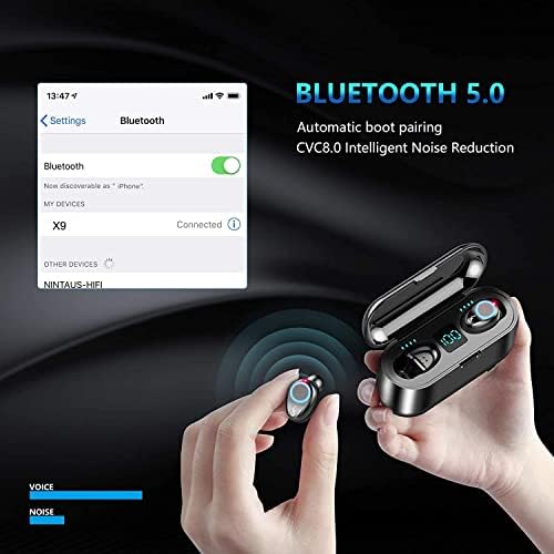 X-POD-Igaz, Vezeték nélküli Fülhallgató, Bluetooth Fejhallgató Frissítve Touch Control Vezeték nélküli Töltés Esetben IPX8 Vízálló Sztereó Fülhallgató