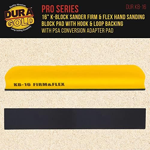 Dura-Gold Pro Series 16 K-Blokk Sander Iroda & Flex Longboard Kézi Csiszoló Pad tépőzáras Hordozó, valamint a PSA Adapter Pad &