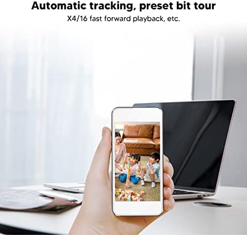 Otthoni Biztonsági Kamera, 100‑240V WiFi Smart Kamera Auto Tracking AI mozgásérzékelés 1080P HD Színes Éjszakai Megtekintése