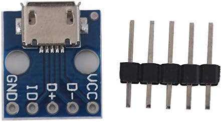 Prterewy 2.54 mm-es Micro USB Adapter DIP 5Pin és hozzá való Női NYÁK Csatlakozó Átalakító DIY Alkatrészek Kit Csomag 10