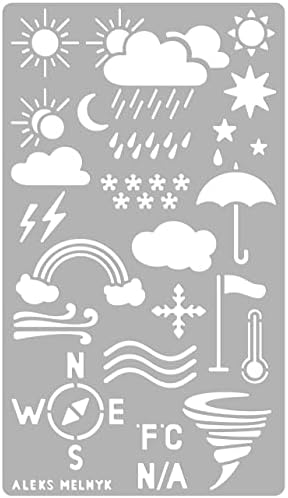 Alec Melnyk 14 Fém Napló, Stencil, Időjárás, az Eső Dobja, Esernyő, Rozsdamentes Acél Sablon 1 DB, Sablon Kézműves fatüzelésű, Minták, Égetéshez,