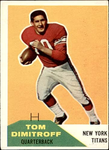 1960 Fleer 16 Tom Dimitroff New York-Titans (Jets) (Foci Kártya) JÓ Titánok (Jets)