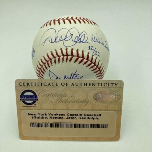 Gyönyörű Derek Jeter New York Yankees Kapitányok Aláírt MLB Baseball Steiner COA - Dedikált Baseball