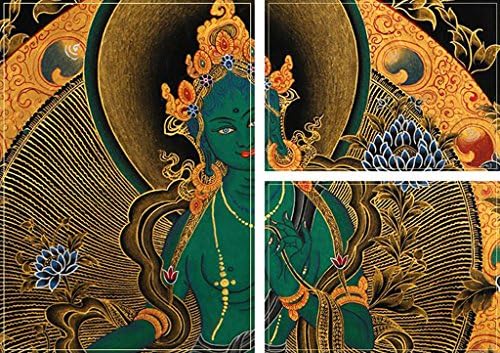 Tibet, Tibeti Thangka Tangkas Buddha Buddhista Művészet Thanka Ásványi Festmény 084