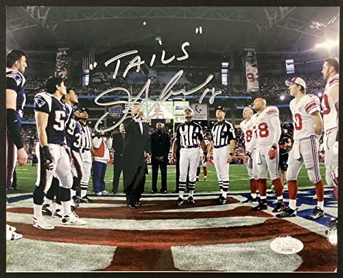 Jeff Feagles Aláírt Fotó 8x10-es Labdarúgó Autogramot vs Patriots Super Bowl-Eli SZÖVETSÉG - Dedikált NFL-Fotók