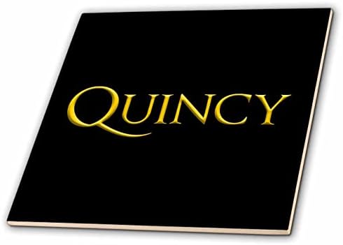 3dRose Quincy elegáns kisfiú neve az USA-ban. Egy elegáns amulett ajándék - Csempe (ct_351385_1)