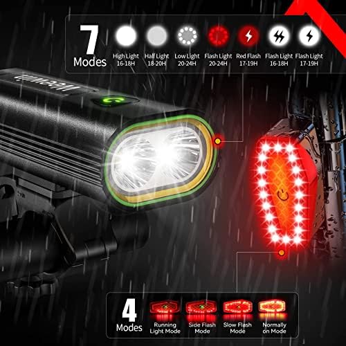 Korszerűsített Kerékpár Világítás 2023 Legújabb Kerékpár Fényszórók, az Éjszakai Lovaglás, 9000 Lumen Szuper Fényes 5 LED Kerékpár