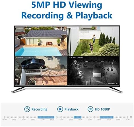 Videó Megfigyelő 5MP POE Videó Megfigyelő Kamera Rendszer 8CH H. 264+ 8MP, 5MP Biztonsági Kamerák, Audio Felvétel POE IP Kamerák, Térfigyelő