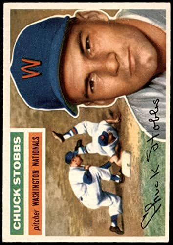 1956 Topps 68 Chuck Stobbs Washington Senators (Baseball Kártya) EX/MT Szenátorok