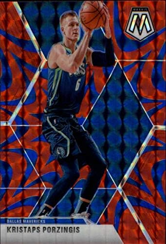 2019-20 Panini Mozaik Visszamenőleges Kék 54 Kristaps Porzingis Dallas Mavericks NBA Kosárlabda Trading Card