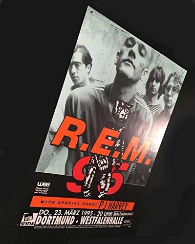 R. E. M. PJ Harvey német Busz Oldalán Behozott REM Poszter Dortmund Westfalenhalle 1995